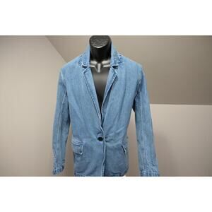 Abercrombie & Fitch Denim Jean Jacket Blue Rugged Womens Size Large